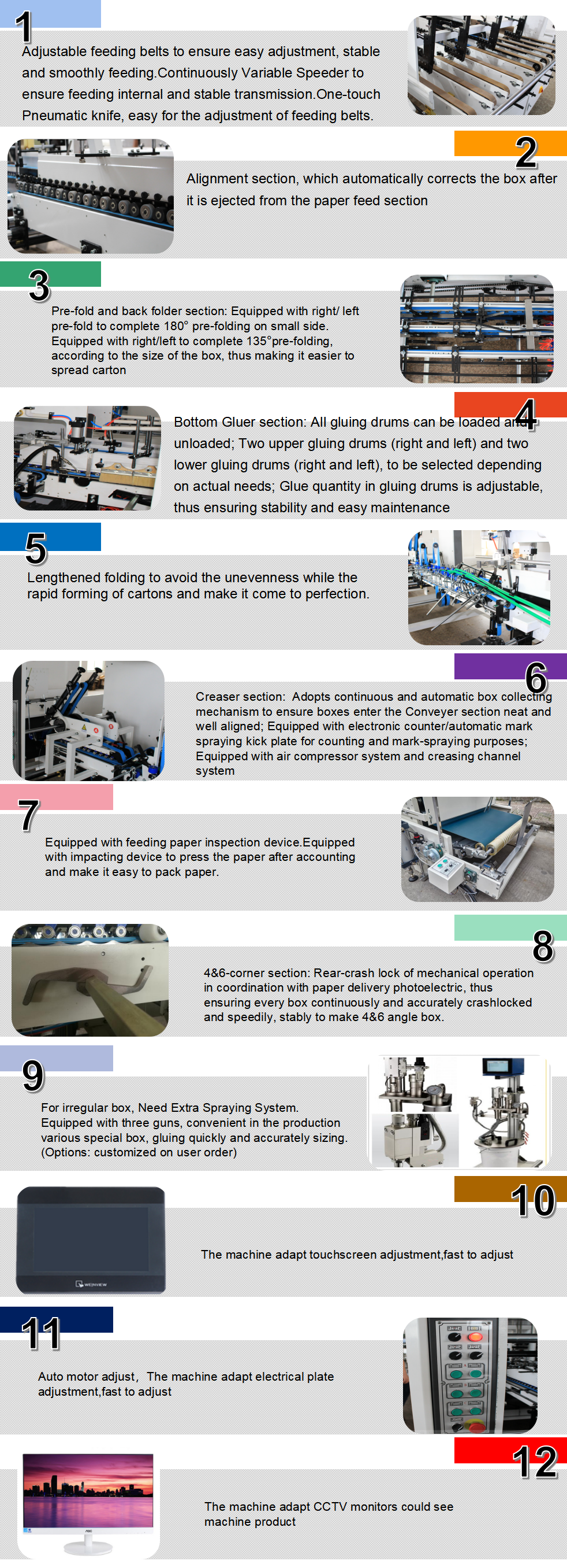 M&aacute;quina Gluer de carpeta de esquina de alta velocidad autom&aacute;tica 4 y 6